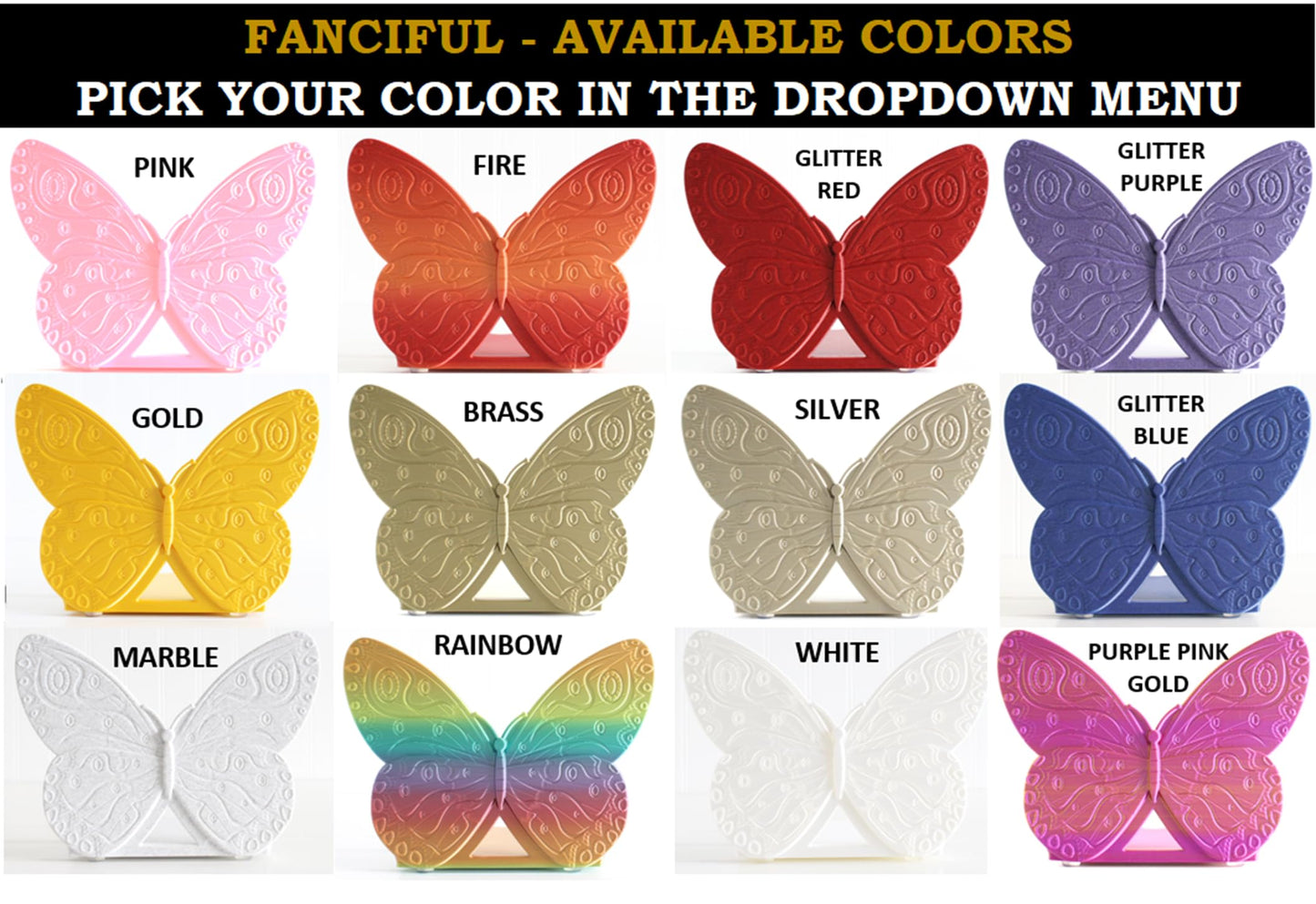 Butterfly Bookend, Bookshelf Decor Bookends