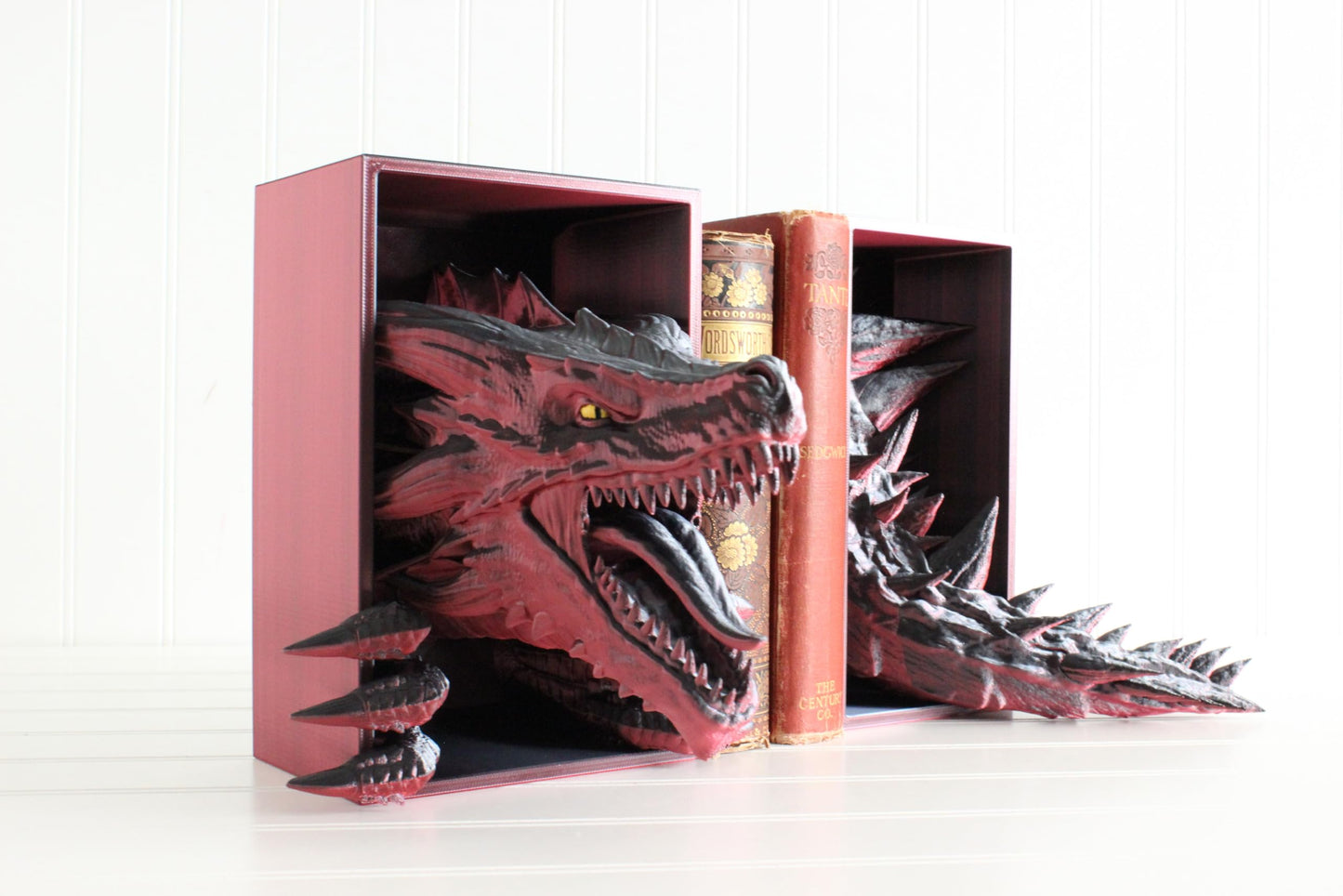 Dragon Book Nook, Dragon Head, Bookshelf Decor, 3D Print, Awakening