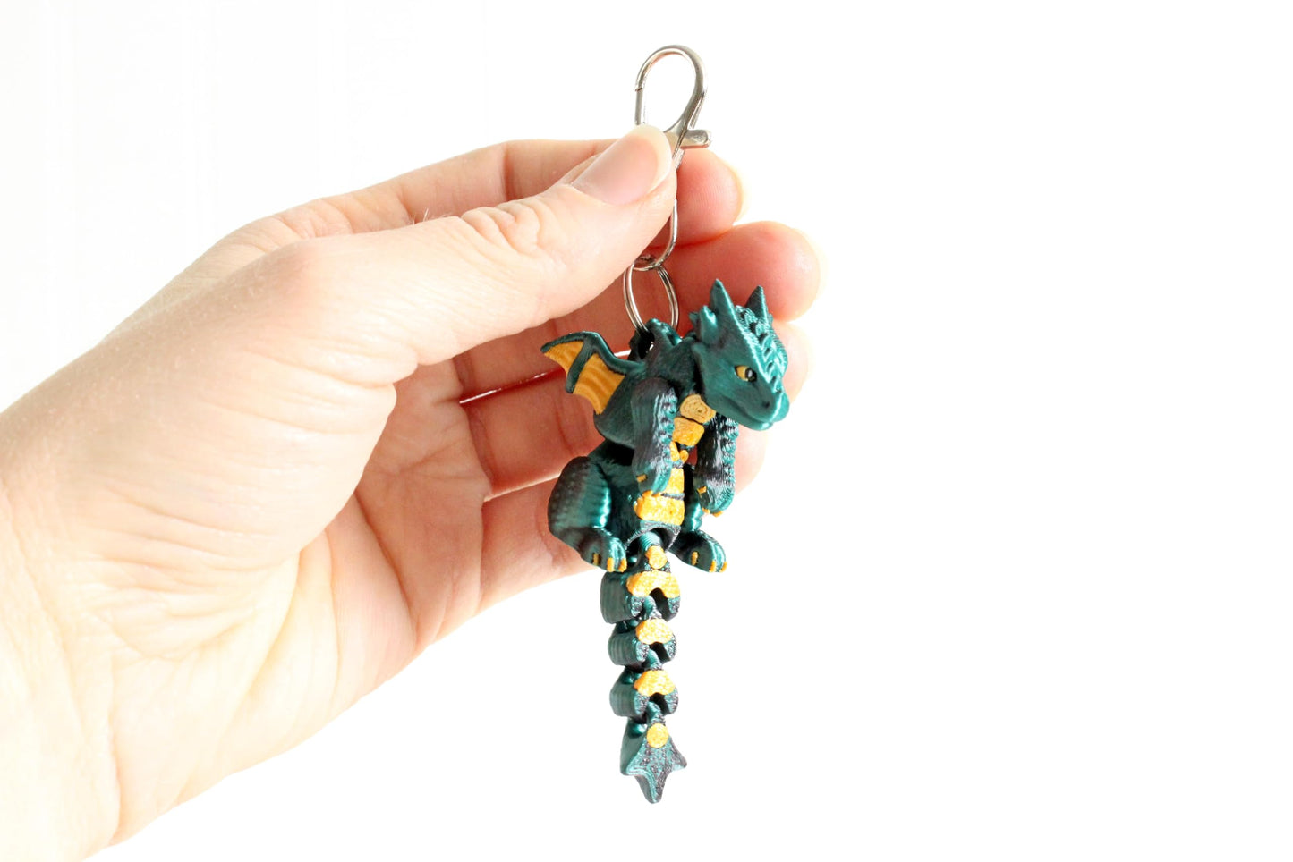 Dragon Keychain - Mini Dragon Keychain for Car Keys, Backpacks, and Purses
