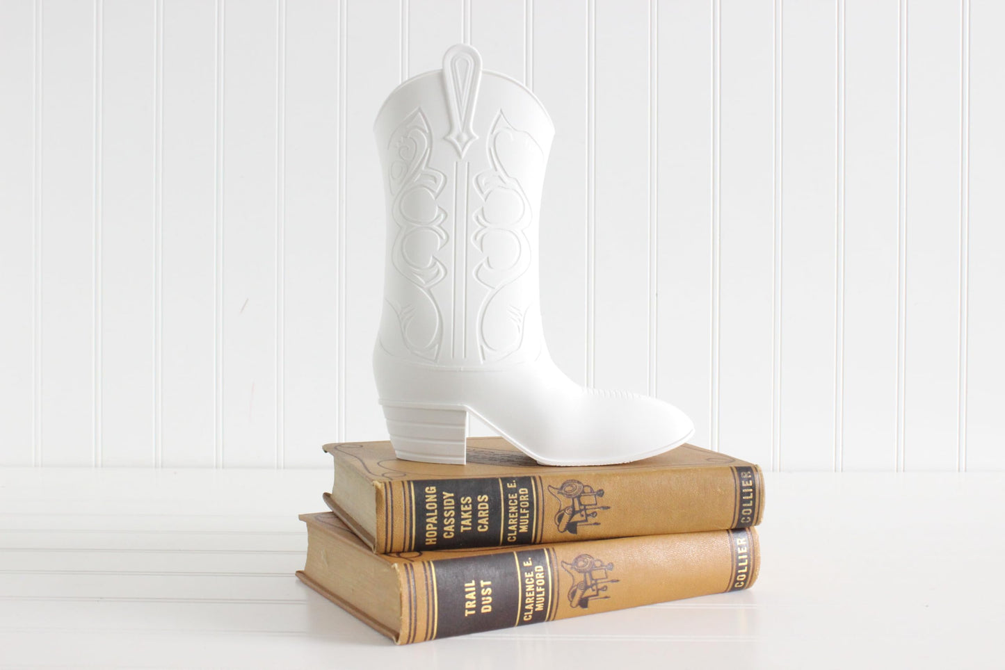 Cowboy Boot Figurine, Country Western Home Decor, Gifts for Cowgirls, Boot Vase