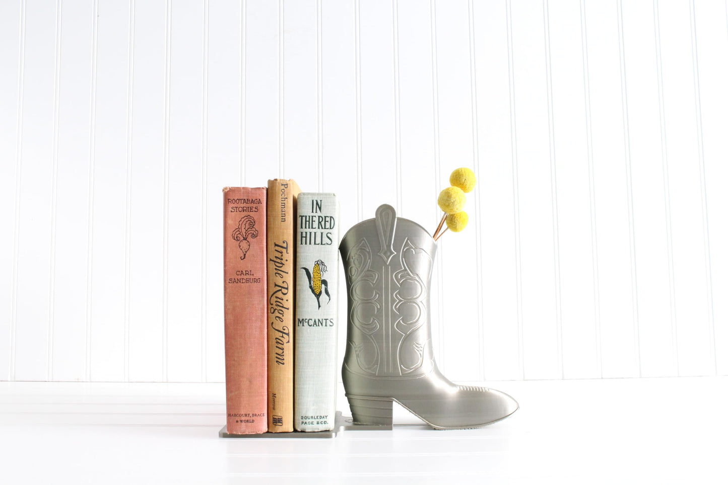Cowboy Boot Bookend, Country Western Home Decor, Cowgirl Bookshelf Decor