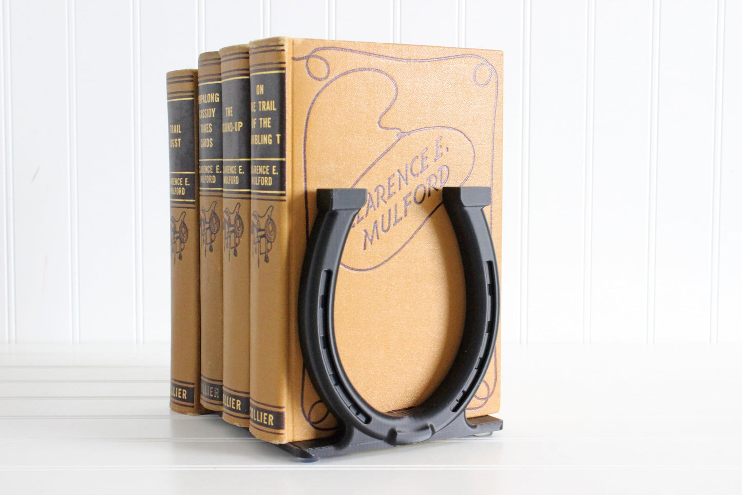 Horseshoe Bookend, Country Western Home Decor, Gifts for Cowboys and Cowgirls