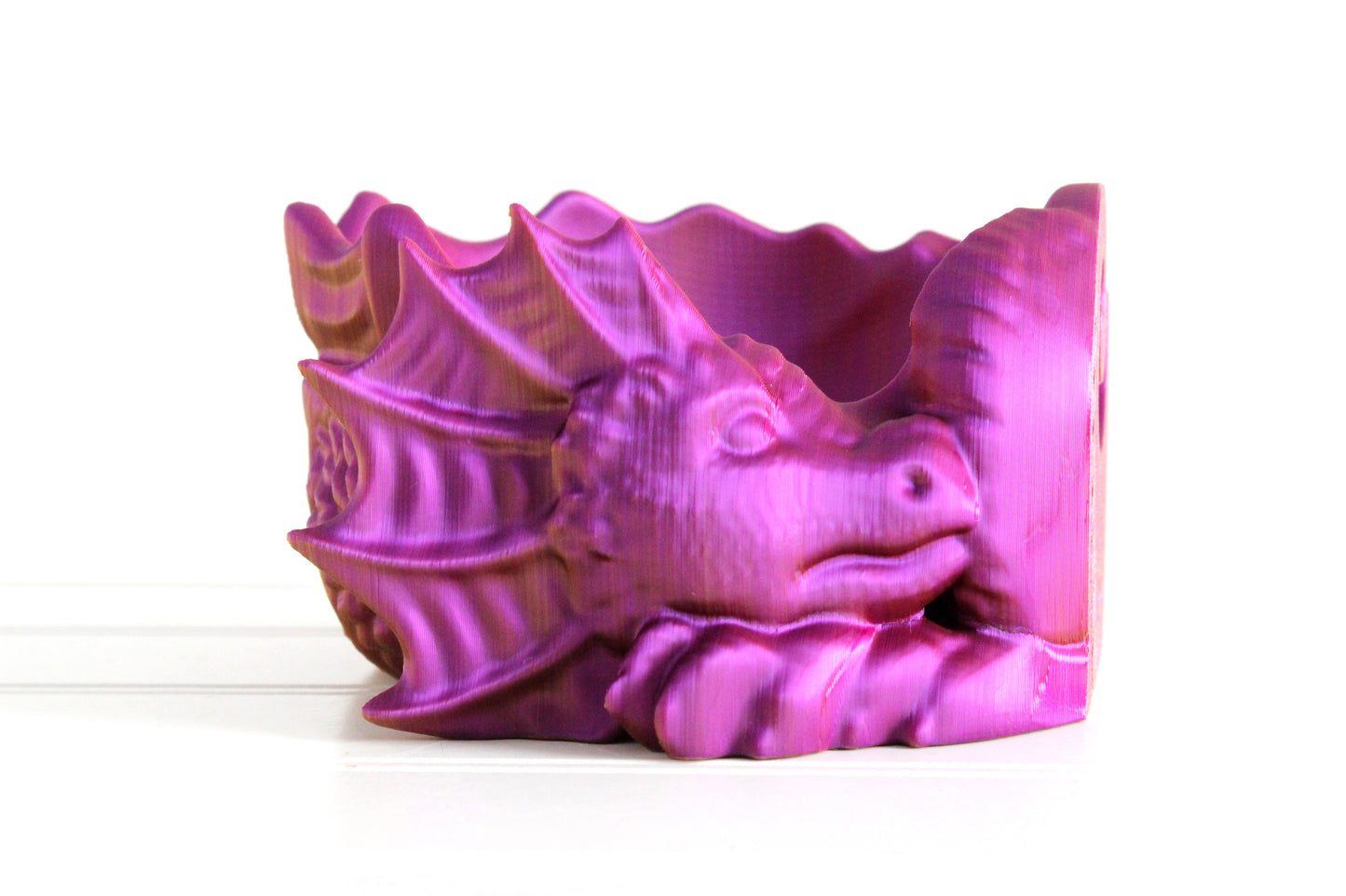 Aqua Dragon Yarn Bowl, Knitting Bowl, Crochet Yarn Holder, 3d Print