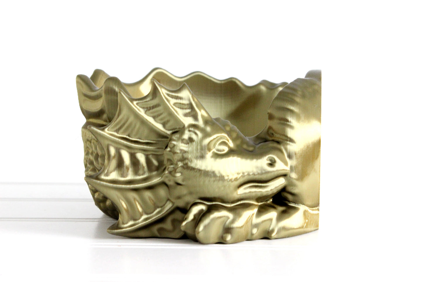 Aqua Dragon Yarn Bowl, Knitting Bowl, Crochet Yarn Holder, 3d Print