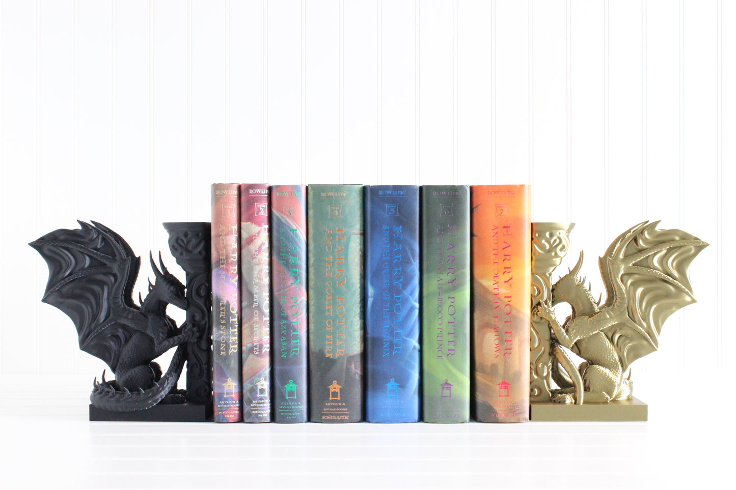 Dragon Bookend, Bookshelf Decor, 3D Print