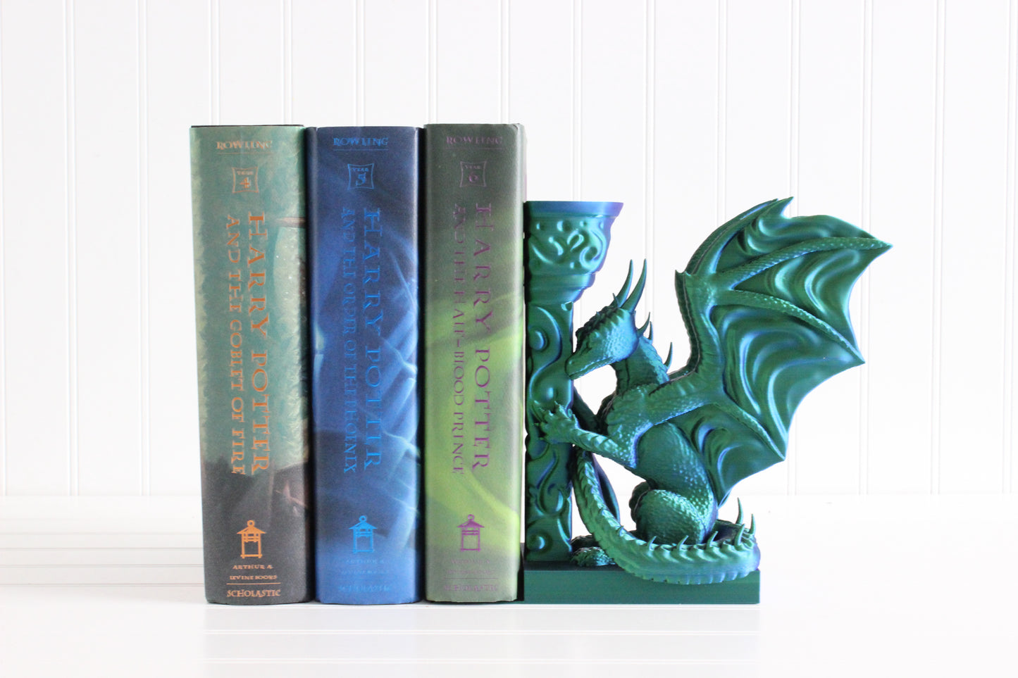 Dragon Bookend, Bookshelf Decor, 3D Print