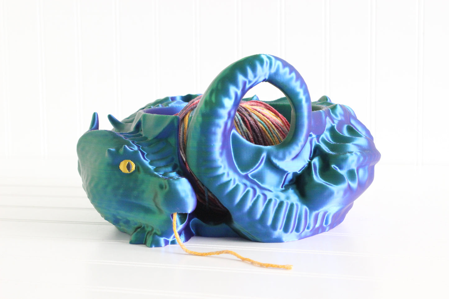 Dragon Yarn Bowl, Knitting Bowl, Yarn Holder for Crochet, 3d Print