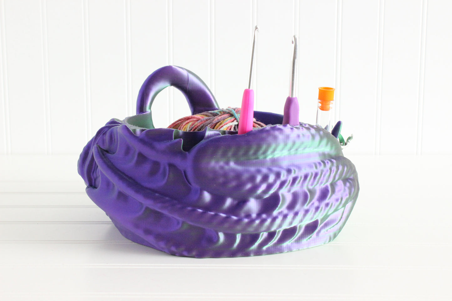 Dragon Yarn Bowl, Knitting Bowl, Yarn Holder for Crochet, 3d Print