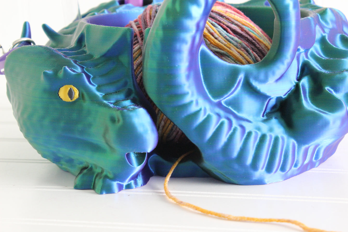 Dragon Yarn Bowl, Knitting Bowl, Yarn Holder for Crochet, 3d Print