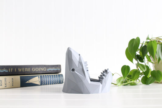 Shark Phone Stand, Planter, Candle Holder, Great White Shark 3D Print