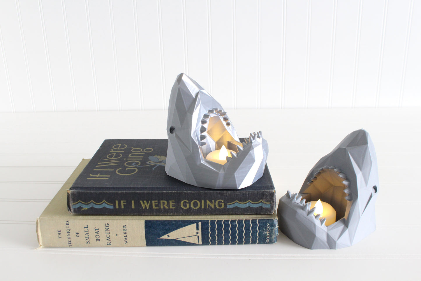Shark Phone Stand, Planter, Candle Holder, Great White Shark 3D Print