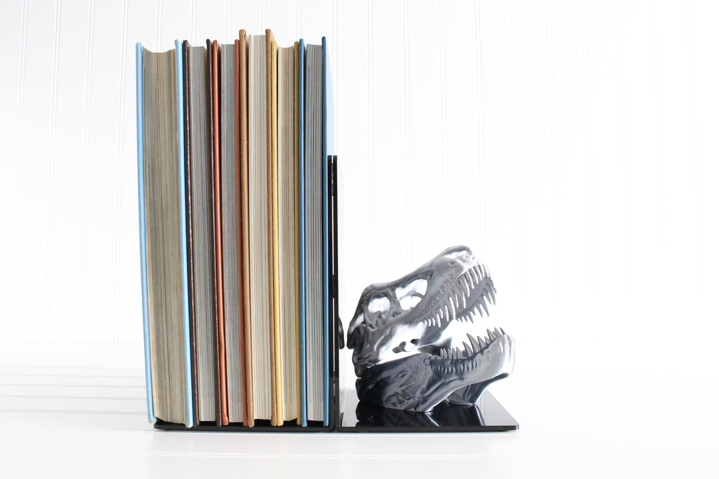 Dinosaur Bookend, T-Rex Skull, Tyrannosaurus Rex, Bookshelf Decor, Gifts for Science Teachers, Boy Bedroom