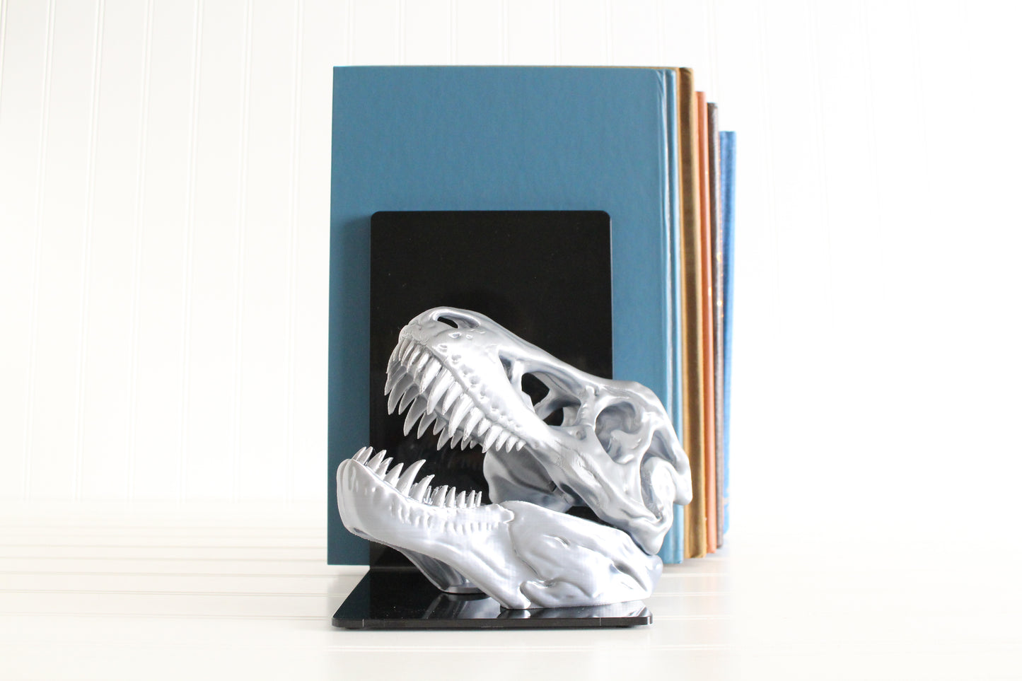 Dinosaur Bookend, T-Rex Skull, Tyrannosaurus Rex, Bookshelf Decor, Gifts for Science Teachers, Boy Bedroom