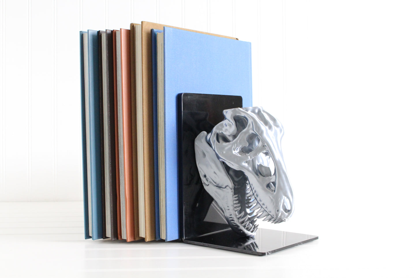 Dinosaur Bookend, T-Rex Skull, Tyrannosaurus Rex, Bookshelf Decor, Gifts for Science Teachers, Boy Bedroom