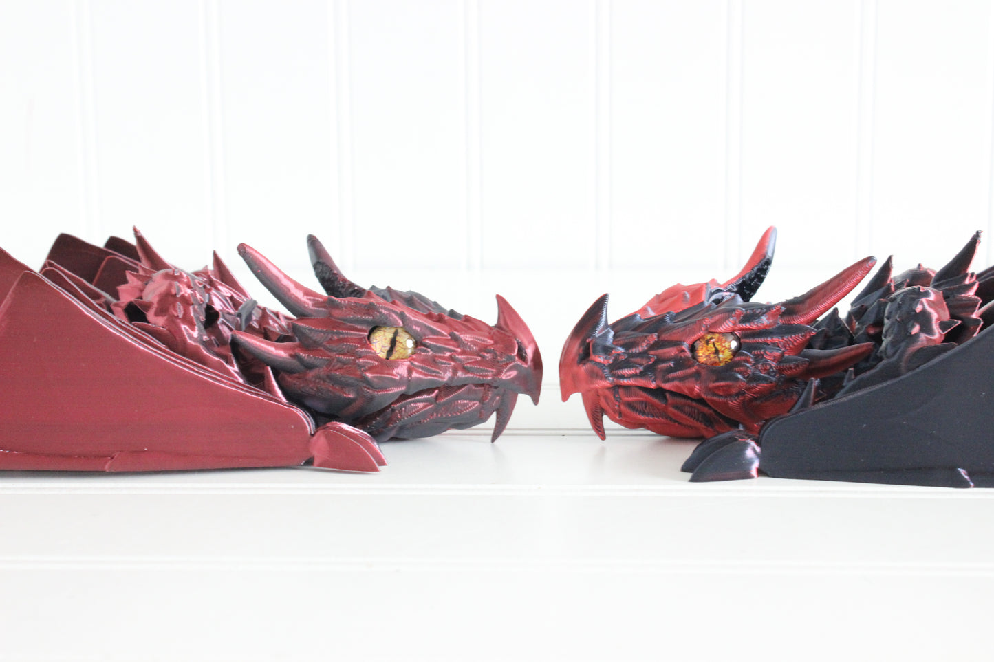 Dragon, Wyvern Dragon with Wings, Bookshelf Decor, 3D Print Articulated Fidget