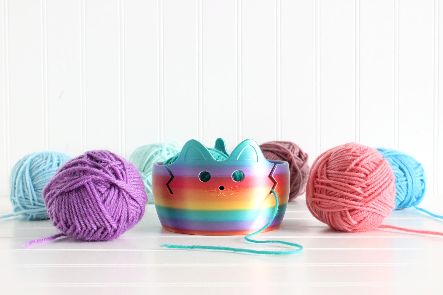 Cat Yarn Bowl, Knitting Bowl, Crochet Yarn Holder, 3d Print
