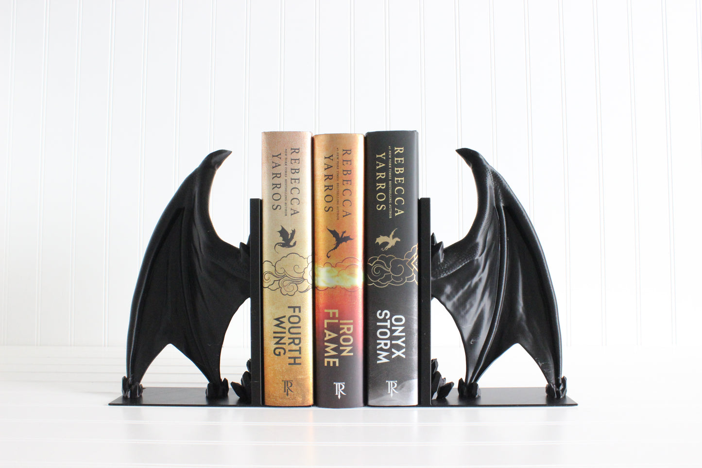 Dragon with Wings Bookends, Dragon Bookshelf Decor 3D Print