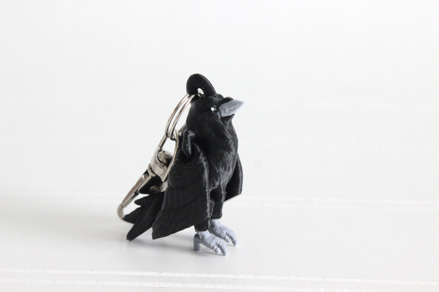 Raven Keychain - Animal Keychain for Car Keys, Backpacks, and Purses