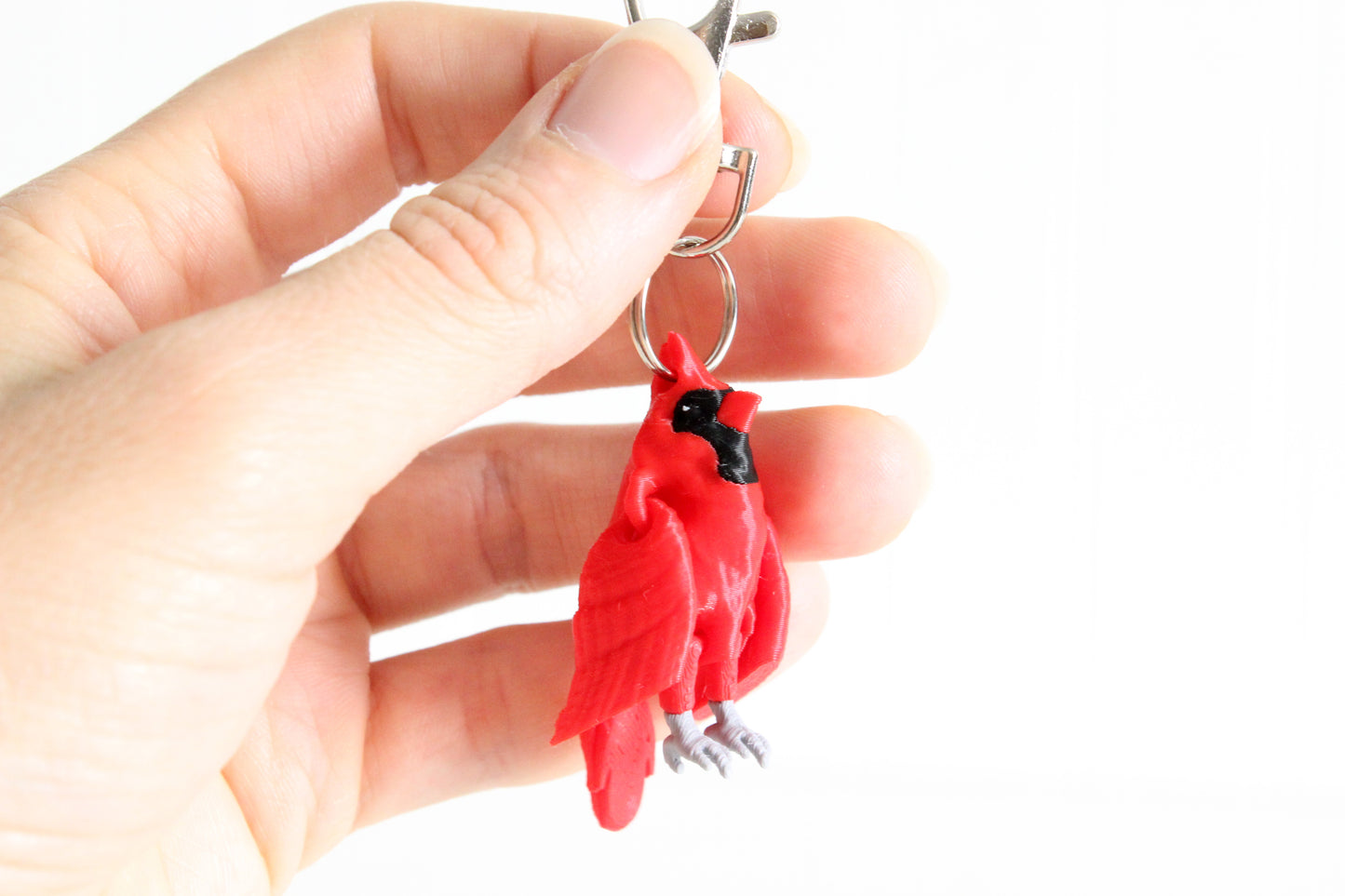 Cardinal Keychain - Animal Keychain for Car Keys, Backpacks, and Purses