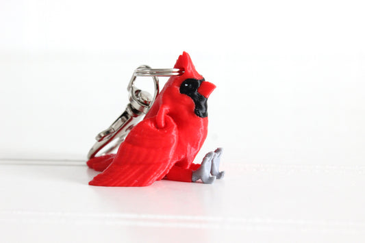 Cardinal Keychain - Animal Keychain for Car Keys, Backpacks, and Purses