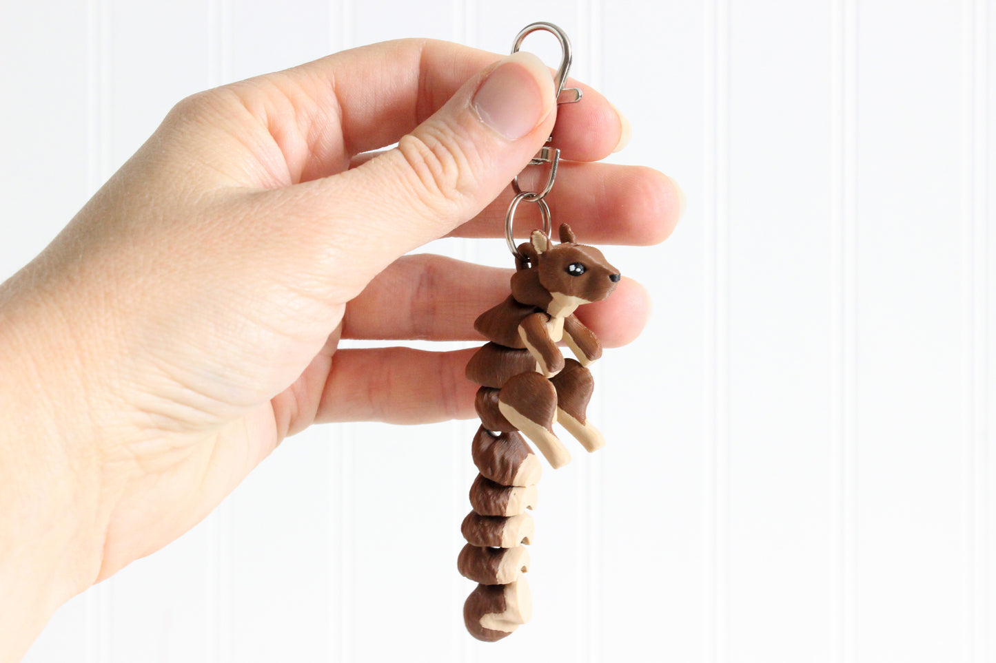 Squirrel Keychain - Animal Keychain for Car Keys, Backpacks, and Purses