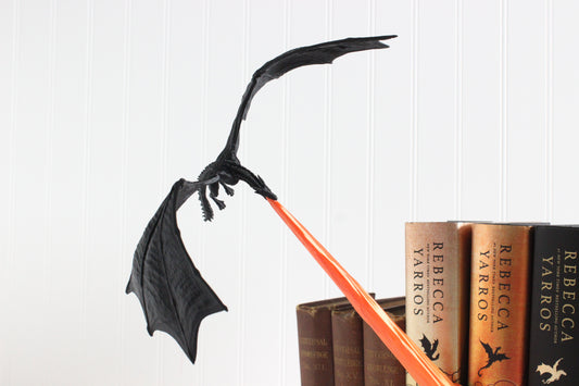 Fire Breathing Dragon Bookshelf Decor, Dragon Book Nook, 3D Print