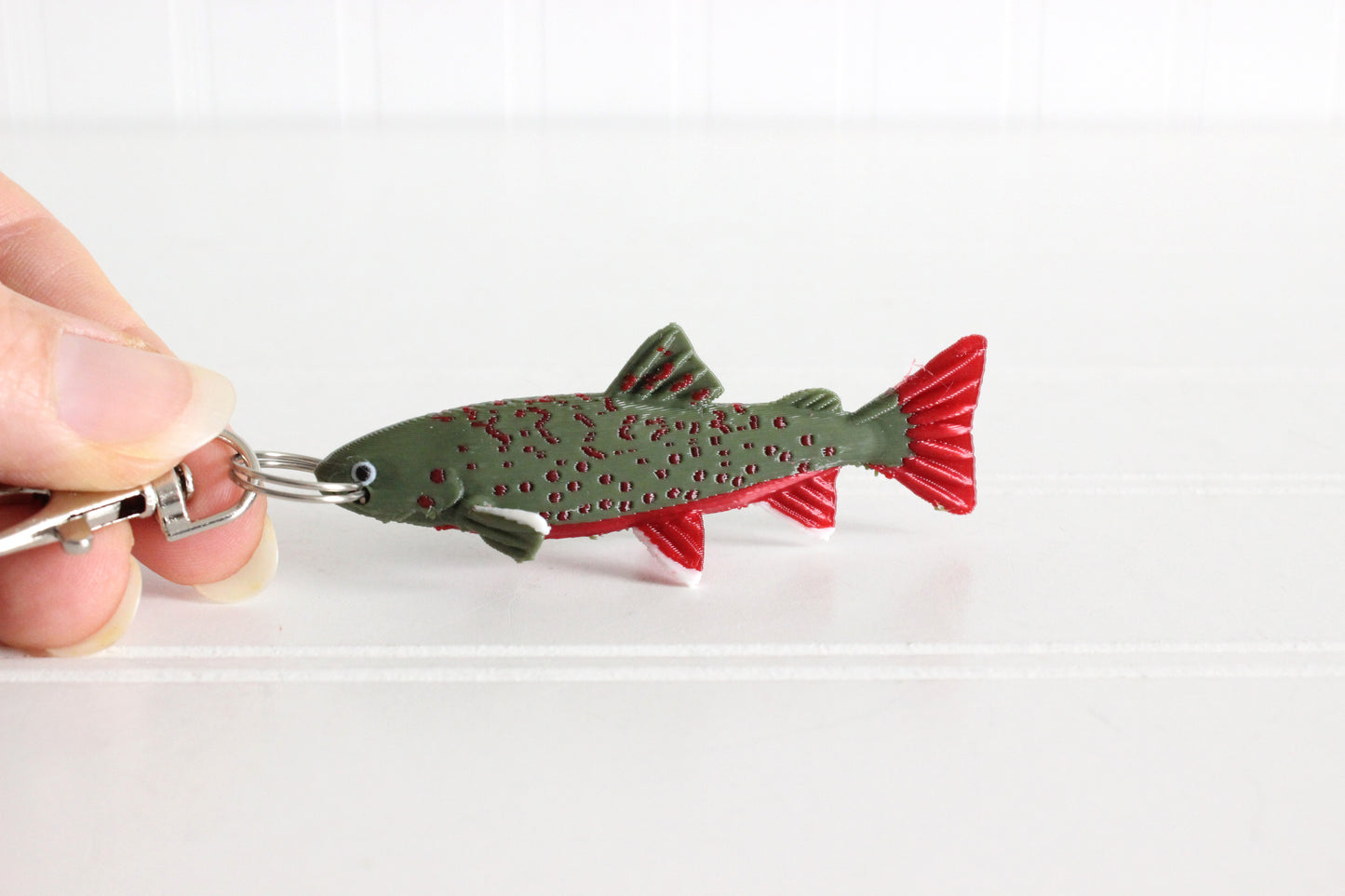 Fish Keychain - Trout Rainbow, Brown, Brook - Animal Keychain - Fisherman