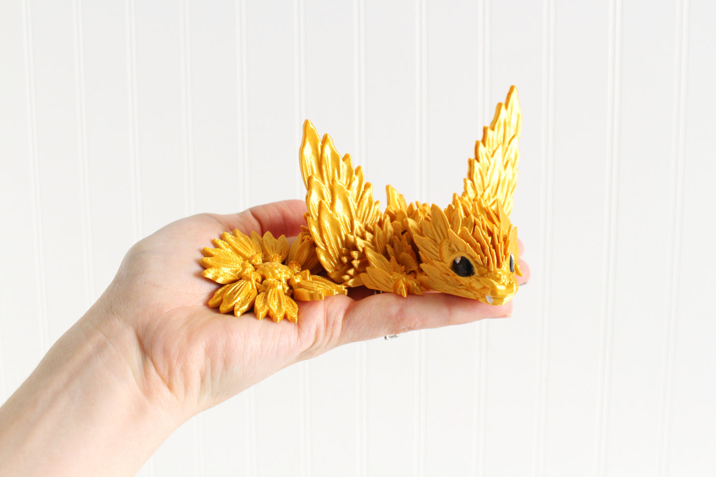 Articulated Dragon, Sunflower Dragon, 3D Print Desk Toy