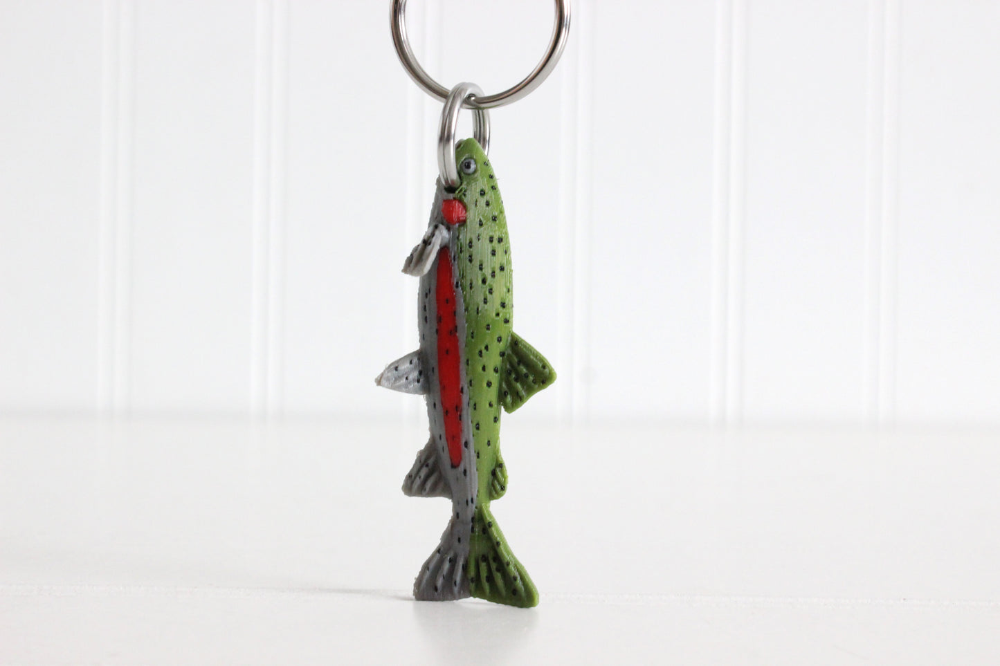 Fish Keychain - Rainbow Trout  - Animal Keychain - Fisherman