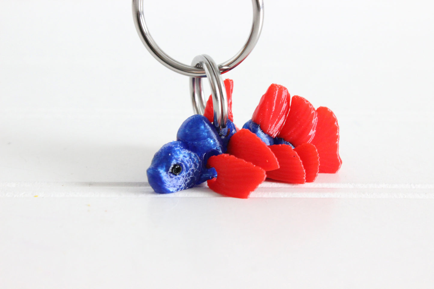 Betta Fish Keychain - Critter Keychain for Car Keys, Backpacks, and Purses