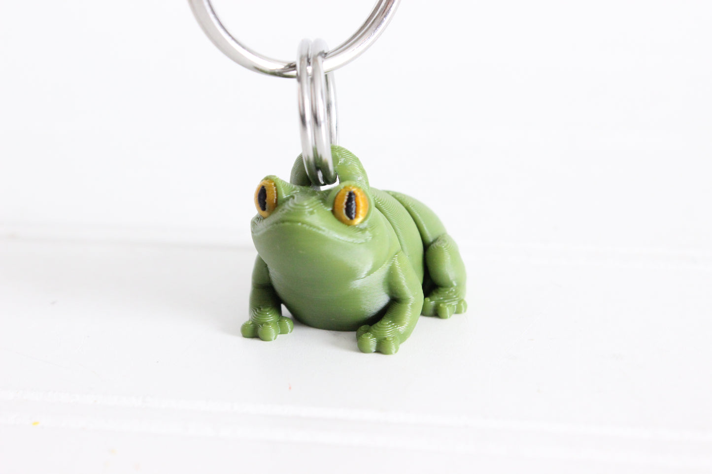 Frog Keychain - Critter Keychain for Car Keys, Backpacks, and Purses
