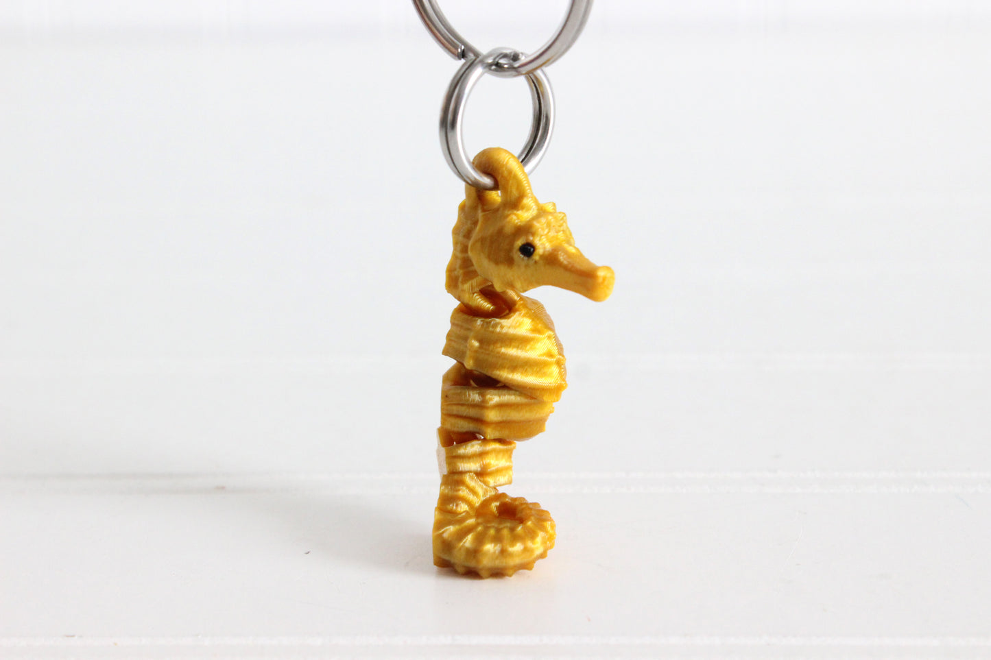 Seahorse Keychain - Critter Keychain for Car Keys, Backpacks, and Purses