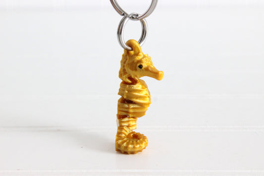 Seahorse Keychain - Critter Keychain for Car Keys, Backpacks, and Purses