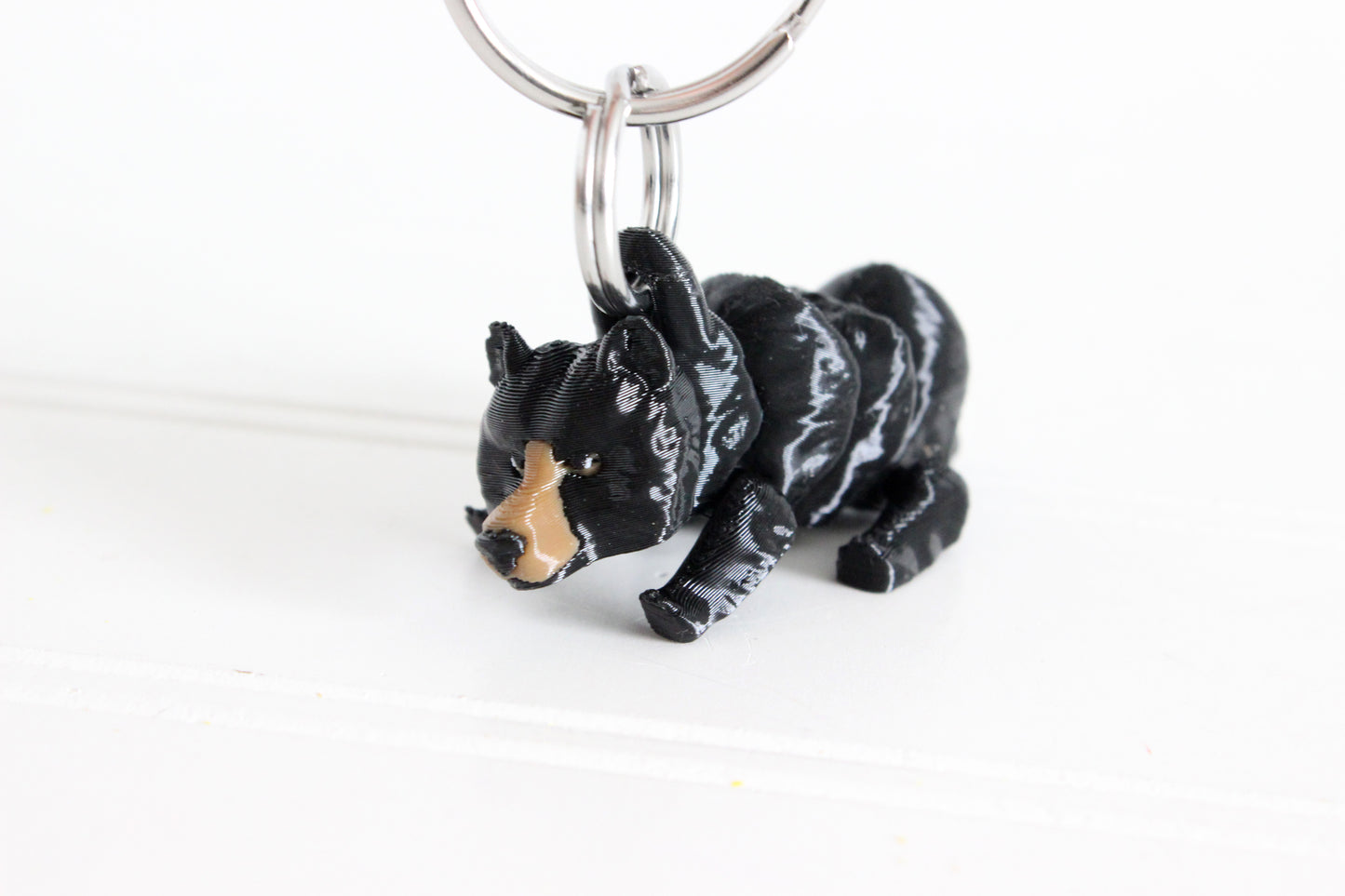 Bear Keychain - Animal Keychain for Car Keys, Backpacks, and Purses