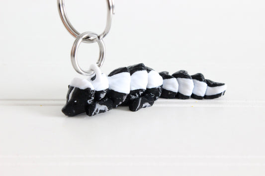 Skunk Keychain - Animal Keychain for Car Keys, Backpacks, and Purses