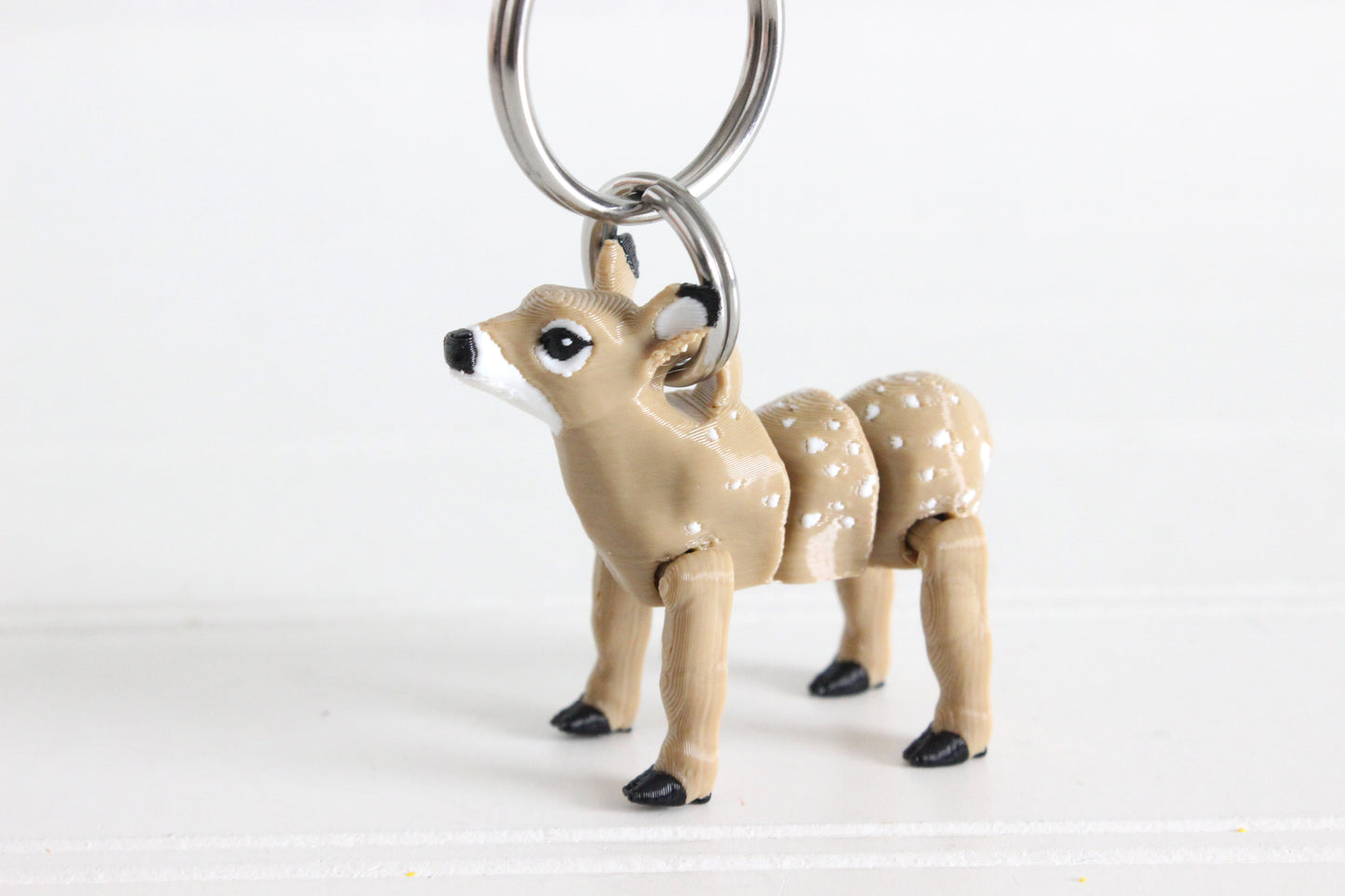 Deer Keychain - Animal Keychain for Car Keys, Backpacks, and Purses