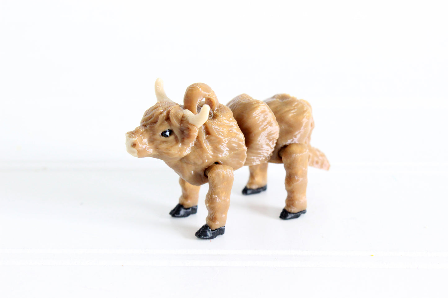 Highland Cow Keychain - Critter Keychain for Car Keys, Backpacks, and Purses