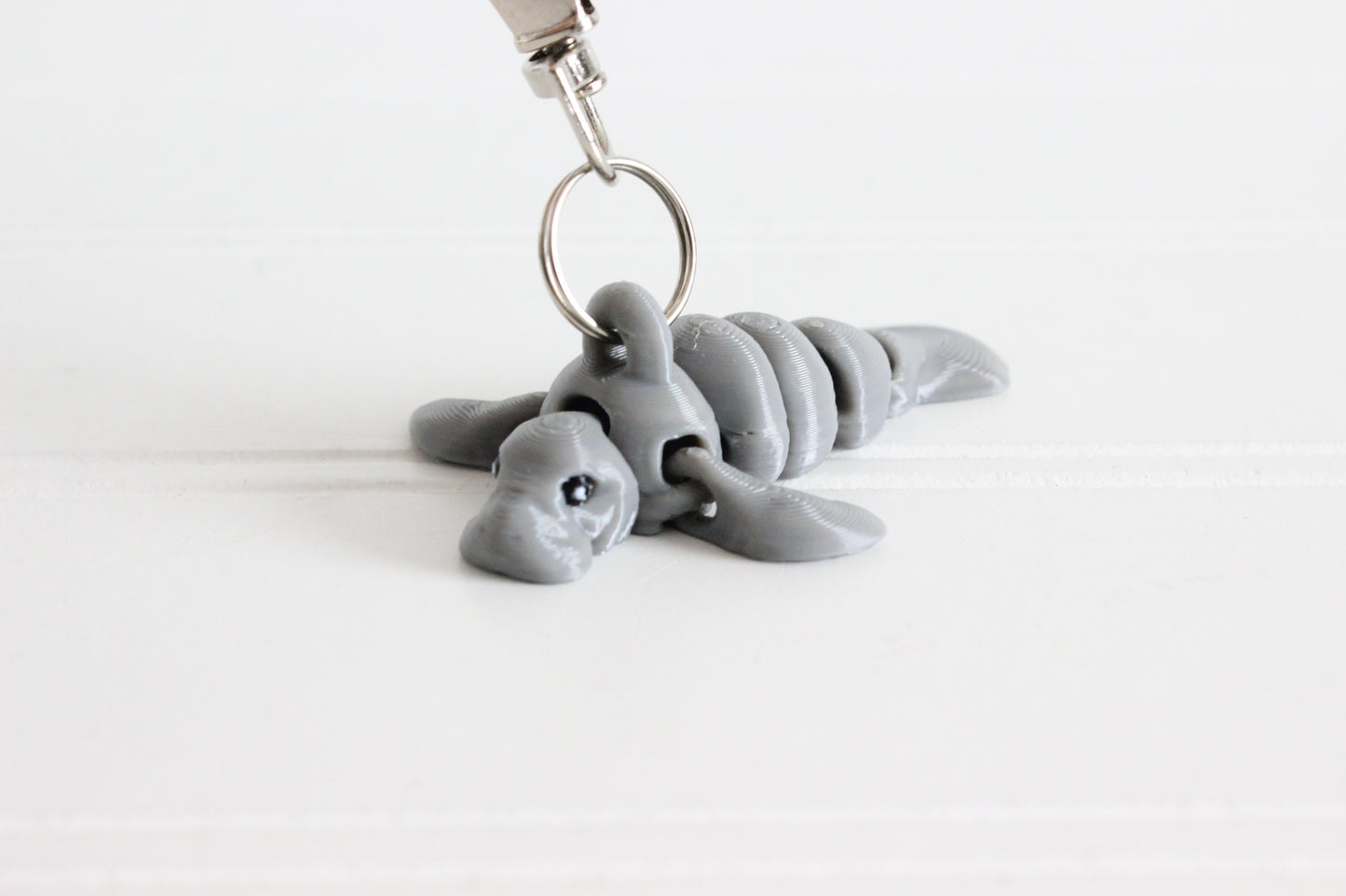 Manatee Keychain - Critter Keychain for Car Keys, Backpacks, and Purses