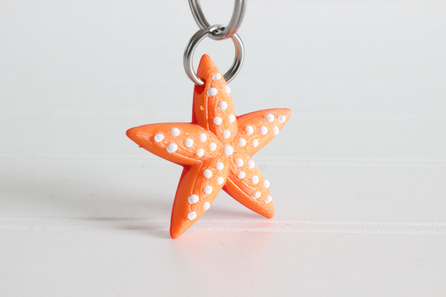 Starfish Keychain - Critter Keychain for Car Keys, Backpacks, and Purses
