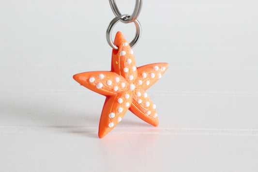 Starfish Keychain - Critter Keychain for Car Keys, Backpacks, and Purses