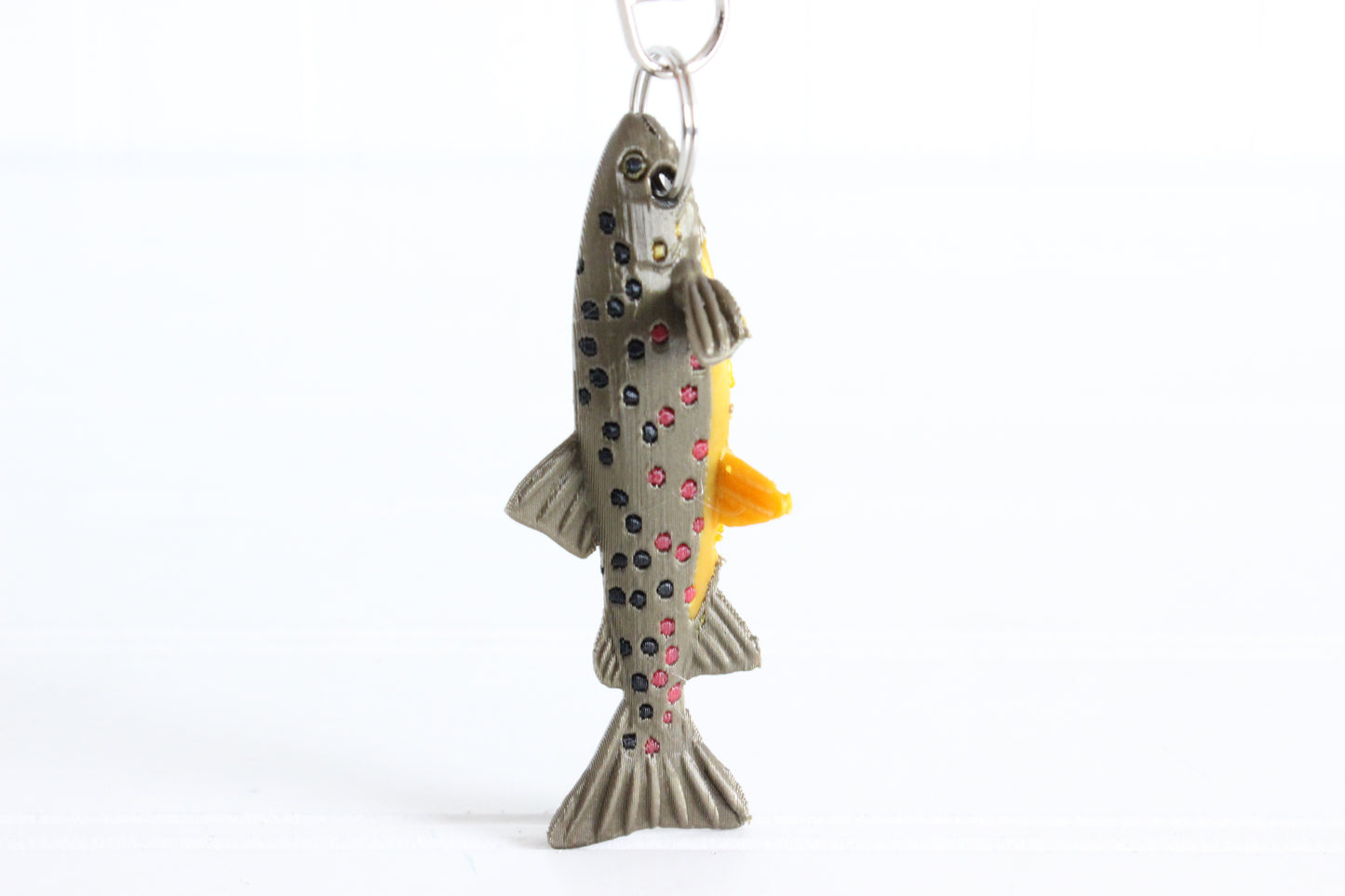 Brown Trout Keychain - Critter Keychain for Car Keys, Backpacks, and Purses