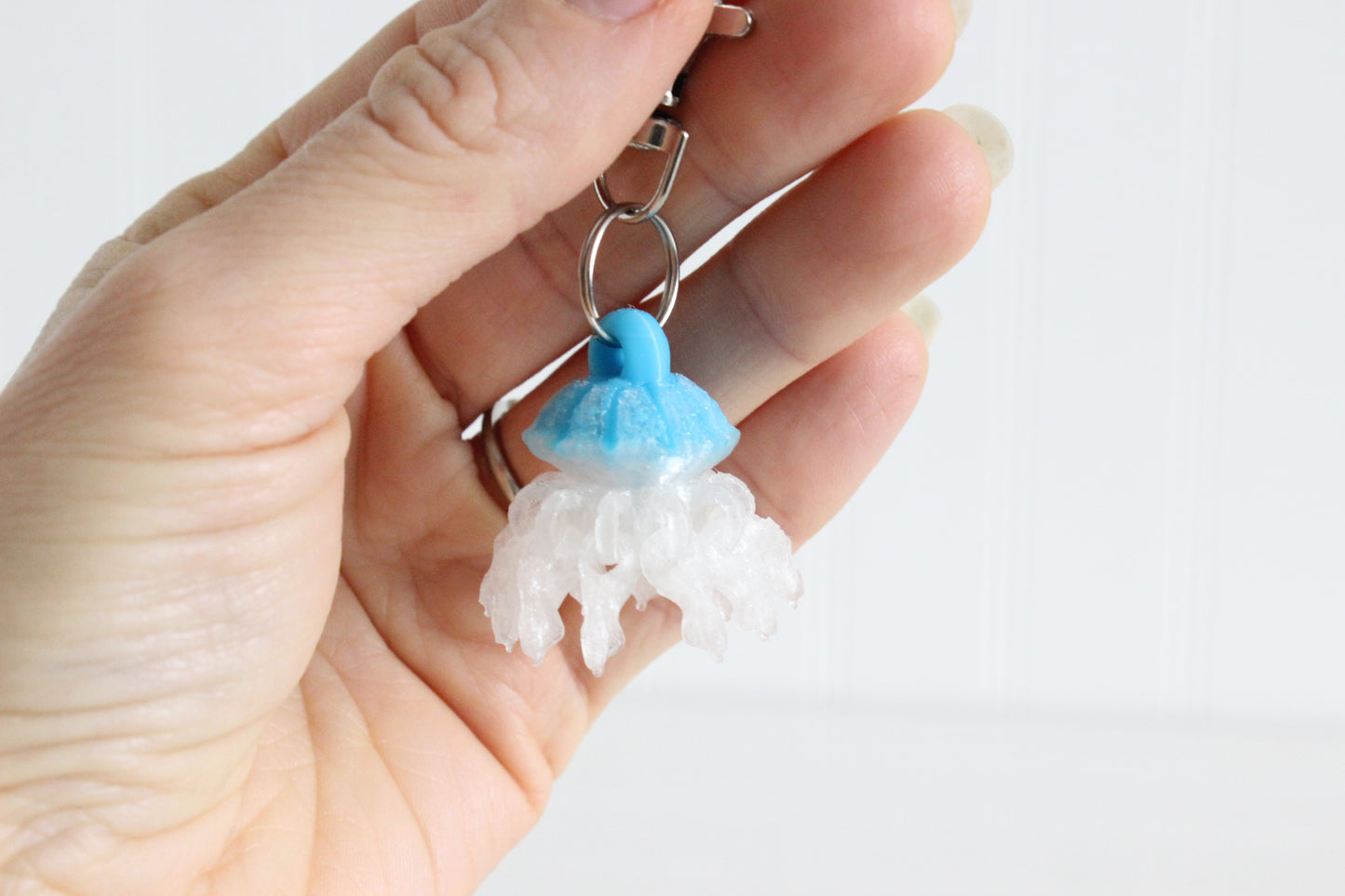 Jellyfish Keychain - Critter Keychain for Car Keys, Backpacks, and Purses