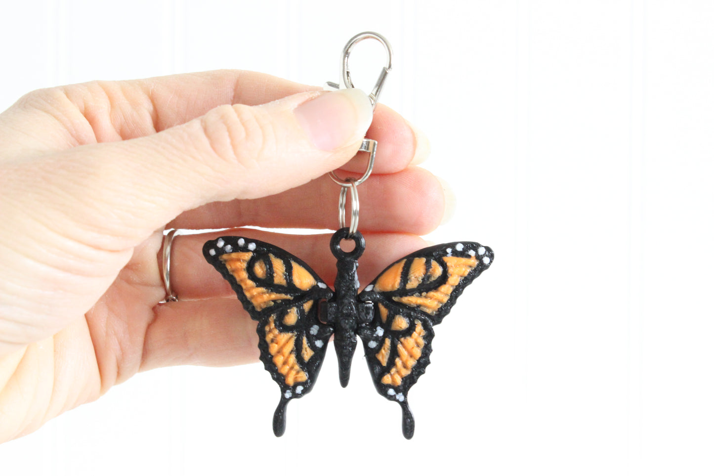 Butterfly Keychain - Critter Keychain for Car Keys, Backpacks, and Purses