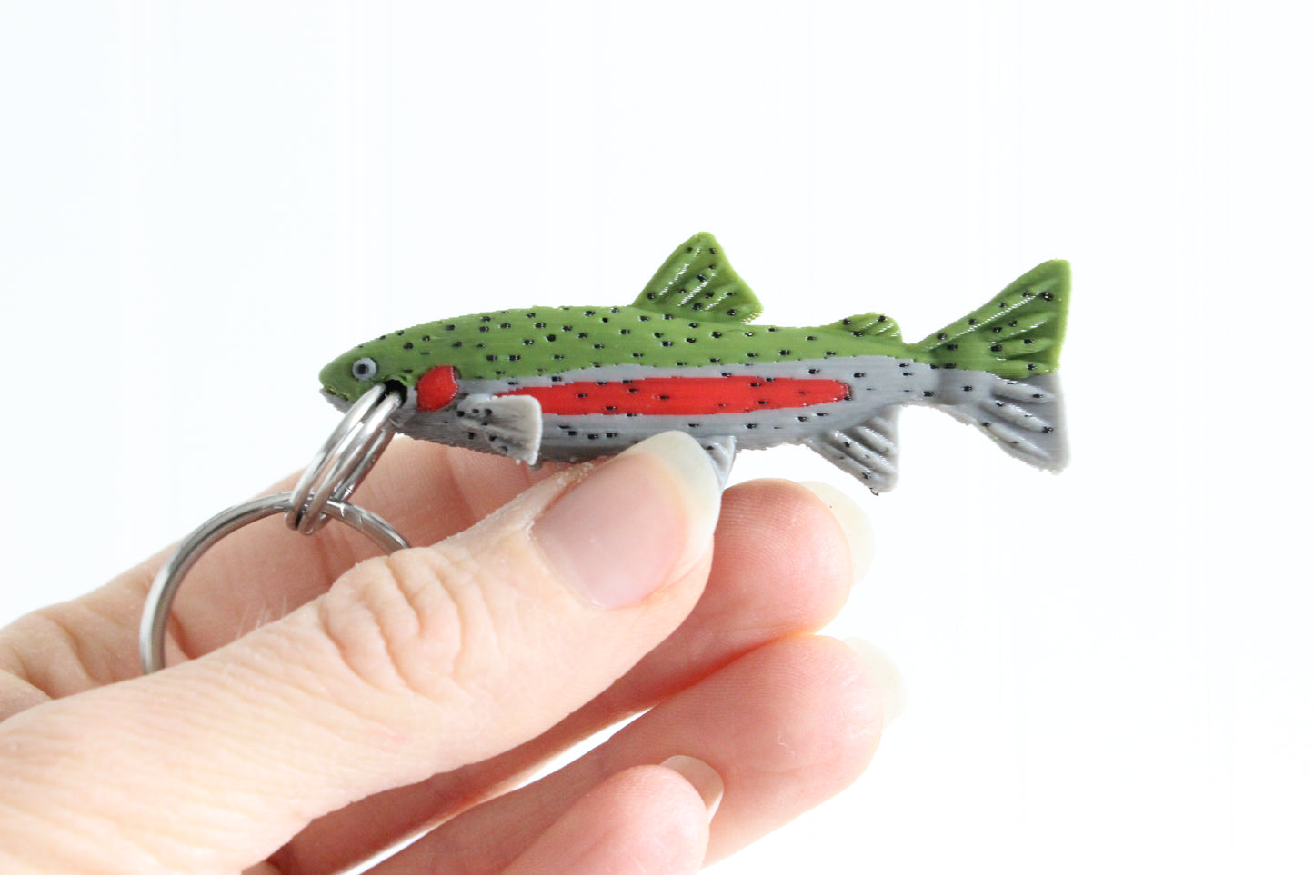 Rainbow Trout Keychain - Critter Keychain for Car Keys, Backpacks, and Purses