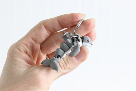 Dolphin Keychain - Critter Keychain for Car Keys, Backpacks, and Purses