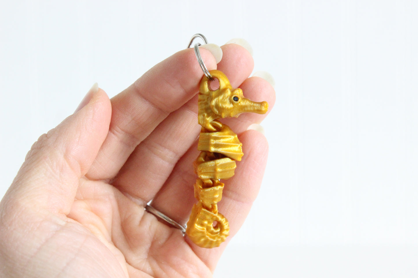 Seahorse Keychain - Critter Keychain for Car Keys, Backpacks, and Purses