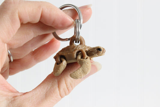 Sea Turtle Keychain - Critter Keychain for Car Keys, Backpacks, and Purses
