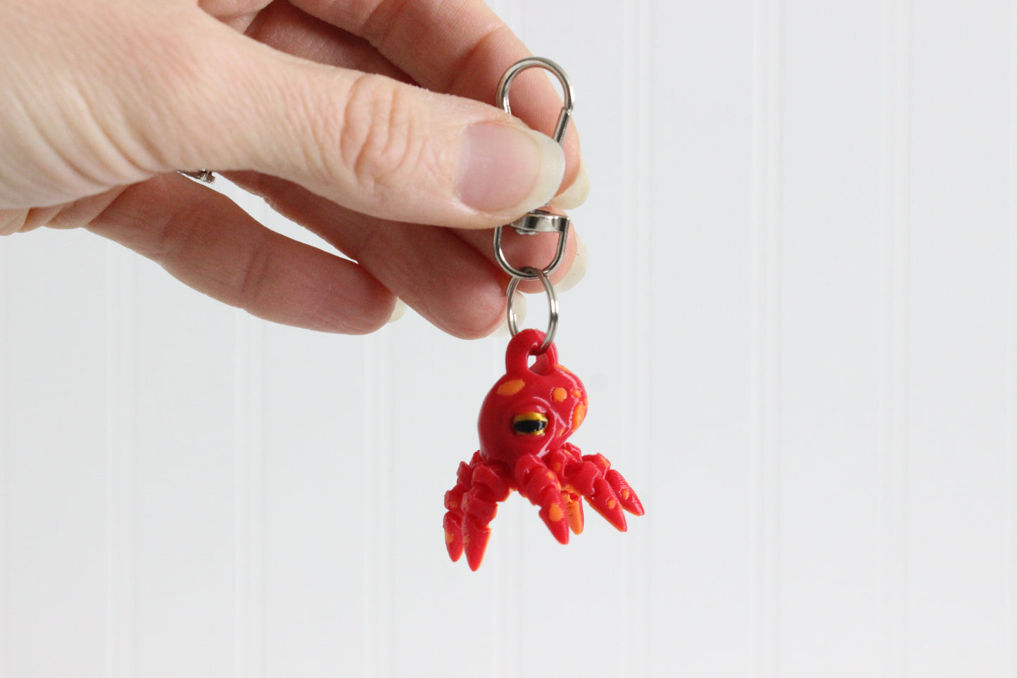 Octopus Keychain - Critter Keychain for Car Keys, Backpacks, and Purses