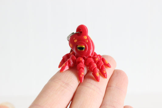 Octopus Keychain - Critter Keychain for Car Keys, Backpacks, and Purses