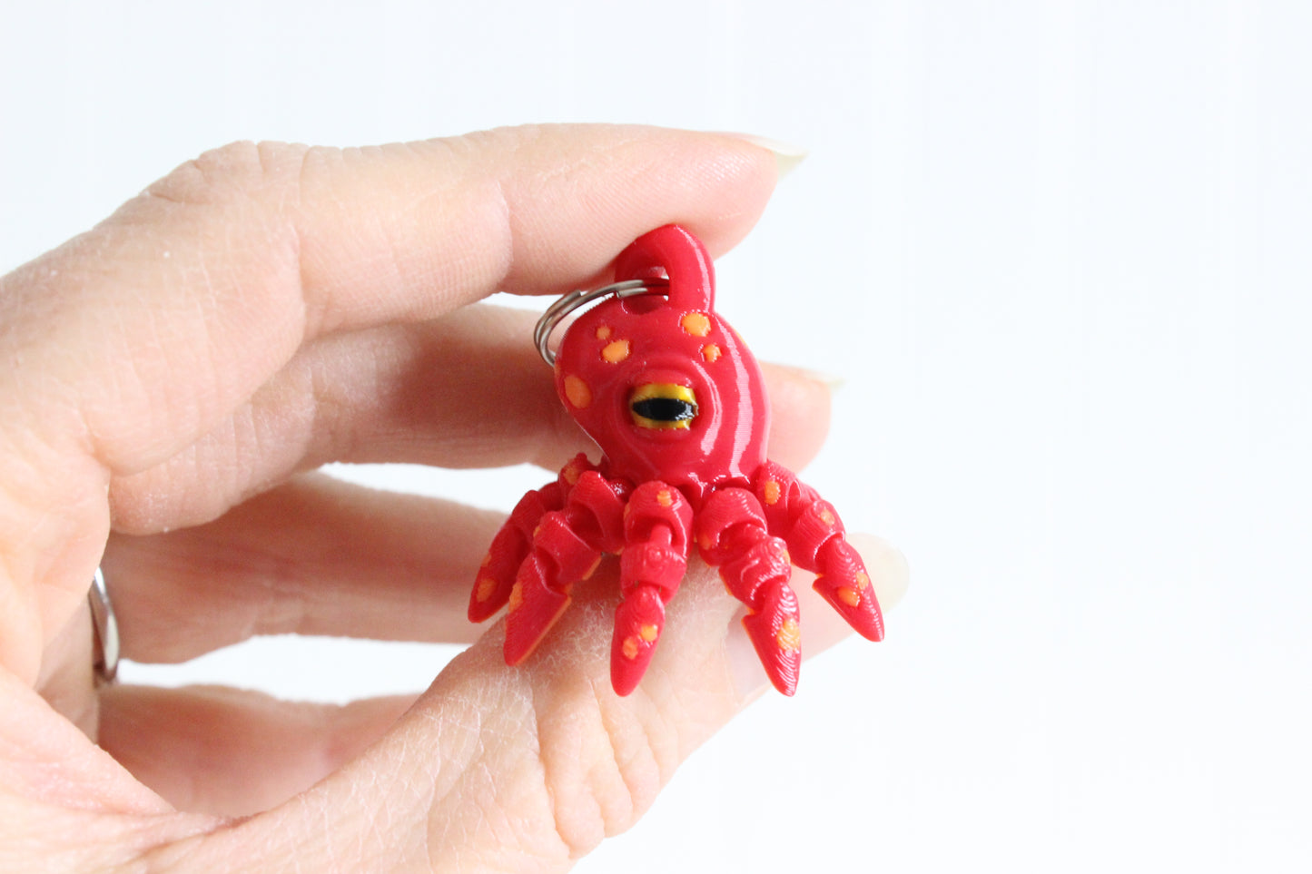 Octopus Keychain - Critter Keychain for Car Keys, Backpacks, and Purses